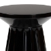 Baxton Studio Ulmer Metal Scalloped Side Table - Modern Round Accent Table for Indoor or Semi-Outdoor Use, Black - H01-123220-Black/Metal-Side Table