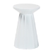 Baxton Studio Ulmer Metal Scalloped Side Table - Modern Round Accent Table for Indoor or Semi-Outdoor Use, White - H01-123220A-White/Metal-Side Table