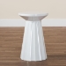 Baxton Studio Ulmer Metal Scalloped Side Table - Modern Round Accent Table for Indoor or Semi-Outdoor Use, White - H01-123220A-White/Metal-Side Table