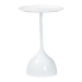Baxton Studio Webb White Metal Pedestal Side Table - Modern Accent Table with Round Tray Top for Indoor or Semi-Outdoor Use - H01-132670A-White/Metal-Side Table
