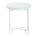 Baxton Studio Laverne White Metal Side Table with Scalloped Tray Top - Round Accent Table with Decorative Base for Indoor or Semi-Outdoor Use - H01-122082-White/Metal-Side Table
