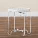 Baxton Studio Laverne White Metal Side Table with Scalloped Tray Top - Round Accent Table with Decorative Base for Indoor or Semi-Outdoor Use - H01-122082-White/Metal-Side Table