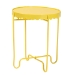 Baxton Studio Laverne Yellow Metal Side Table with Scalloped Tray Top - Round Accent Table with Decorative Base for Indoor or Semi-Outdoor Use - H01-122082-Yellow/Metal-Side Table