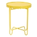 Baxton Studio Laverne Yellow Metal Side Table with Scalloped Tray Top - Round Accent Table with Decorative Base for Indoor or Semi-Outdoor Use - H01-122082-Yellow/Metal-Side Table