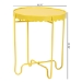 Baxton Studio Laverne Yellow Metal Side Table with Scalloped Tray Top - Round Accent Table with Decorative Base for Indoor or Semi-Outdoor Use - H01-122082-Yellow/Metal-Side Table