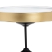 Baxton Studio Javion Modern Glam Round Accent Side Table - Black & Gold Metal End Table with Tray Top for Indoor or Semi-Outdoor Use - H01-113307-Gold/Black/Metal-Side Table