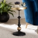 Baxton Studio Javion Modern Glam Round Accent Side Table - Black & Gold Metal End Table with Tray Top for Indoor or Semi-Outdoor Use - H01-113307-Gold/Black/Metal-Side Table