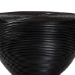 bali & pari Tokyo Laminated Natural Rattan Side Table -  Hourglass Accent Table with Modern Sculptural Design, Boho Chic Style for Living Room or Bedroom, Black - Tokyo-Black Rattan-Side Table
