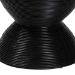 bali & pari Tokyo Laminated Natural Rattan Side Table -  Hourglass Accent Table with Modern Sculptural Design, Boho Chic Style for Living Room or Bedroom, Black - Tokyo-Black Rattan-Side Table