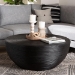 bali & pari Tokyo Laminated Natural Rattan Coffee Table - Handcrafted Bowl -Shaped Center Table for Living Room, Coastal Boho Style Furniture in Black - Tokyo-Black Rattan-Coffee Table