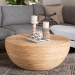 bali & pari Tokyo Laminated Natural Rattan Coffee Table - Handcrafted Bowl -Shaped Center Table for Living Room, Coastal Boho Style Furniture in Natural Brown - Tokyo-Natural Rattan-Coffee Table