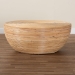 bali & pari Tokyo Laminated Natural Rattan Coffee Table - Handcrafted Bowl -Shaped Center Table for Living Room, Coastal Boho Style Furniture in Natural Brown - Tokyo-Natural Rattan-Coffee Table
