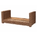 bali & pari Rhinos Handwoven Seagrass Daybed - Twin Size Coastal Boho Bed Frame with Basketweave Design - Rhinos-Bleached Lt Brwn No Mattress-Daybed