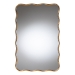 Baxton Studio Cassara Gold Scalloped Rectangular Wall Mirror - Stylish Curved Edge Decorative Accent for Living Room, Bedroom, or Entryway