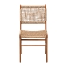 bali & pari Ariba Dining Chair with Mahogany Wood Frame and Viro Fiber Weaving, Rustic Boho Accent Chair for Dining Room or Kitchen - DC-05-Arimbi-Brown Wood/Rattan-DC