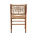 bali & pari Ariba Dining Chair with Mahogany Wood Frame and Viro Fiber Weaving, Rustic Boho Accent Chair for Dining Room or Kitchen - DC-05-Arimbi-Brown Wood/Rattan-DC