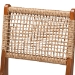 bali & pari Ariba Dining Chair with Mahogany Wood Frame and Viro Fiber Weaving, Rustic Boho Accent Chair for Dining Room or Kitchen - DC-05-Arimbi-Brown Wood/Rattan-DC