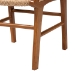 bali & pari Ariba Dining Chair with Mahogany Wood Frame and Viro Fiber Weaving, Rustic Boho Accent Chair for Dining Room or Kitchen - DC-05-Arimbi-Brown Wood/Rattan-DC