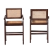 bali & pari Kresna Rattan Counter Stool with Mahogany Wood Frame and Armrest, Set of 2 - Handwoven Counter Height Chair with Cane Back and Seat, Stylish Seating for Kitchen Island or Dining Area - BC-01-Kresna-Brown Wood/Rattan-CS