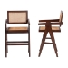 bali & pari Kresna Rattan Counter Stool with Mahogany Wood Frame and Armrest, Set of 2 - Handwoven Counter Height Chair with Cane Back and Seat, Stylish Seating for Kitchen Island or Dining Area - BC-01-Kresna-Brown Wood/Rattan-CS