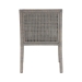 bali & pari Karis Rattan Dining Chair with Cushion - Handwoven Wicker Armchair with Mahogany Wood Frame, Coastal Boho Style Indoor Seating, French Grey - Karis-French Grey-DC