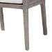 bali & pari Karis Rattan Dining Chair with Cushion - Handwoven Wicker Armchair with Mahogany Wood Frame, Coastal Boho Style Indoor Seating, French Grey - Karis-French Grey-DC