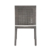 bali & pari Sofia Rattan Dining Chair with Cushion - Handwoven Wicker Side Chair with Mahogany Wood Frame, Coastal Boho Style Indoor Seating, French Grey - Sofia-French Grey-DC