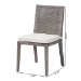 bali & pari Sofia Rattan Dining Chair with Cushion - Handwoven Wicker Side Chair with Mahogany Wood Frame, Coastal Boho Style Indoor Seating, French Grey - Sofia-French Grey-DC