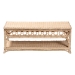 bali & pari Oxford Braided Natural Rattan Coffee Table with Open Shelf - Coastal Boho Living Room Accent Table with Decorative Loop Detailing - WS121-Natural-Rattan-CT