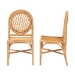 bali & pari Oxford Round Back Rattan Dining Chair Set of 2 - Handwoven Cane Accent Chairs with Open Lattice Design, Natural Wicker Seating for Coastal or Boho Dining Rooms - Oxford-Light Honey Rattan-DC