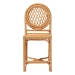 bali & pari Oxford Round Back Rattan Counter Stool - Handwoven Cane Counter Height Chair with Open Lattice Design, Natural Wicker Coastal Kitchen Island Seating - Oxford-Light Honey Rattan-CS