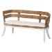 bali & pari Ubud Seagrass Dining Nook Set with Wood Table, Cushioned L-Shaped Bench and Chairs - Coastal Farmhouse Breakfast Corner Furniture Set for Kitchen or Dining Room, 5-Piece - Ubud/RH7006-5PC Dining Set