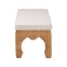 bali & pari Abena Ming Style Natural Rattan Bench with Cushion - Boho Chic Accent Seating for Entryway, Bedroom, or Living Room - Abena-Light Honey Wicker/Rattan-Bench