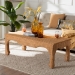 bali & pari Abena Ming Style Rattan Coffee Table - Rectangular Boho Chic Accent Table for Living Room, Family Room, or Sunroom - Abena-Light Honey Wicker/Rattan-Coffee Table