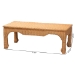 bali & pari Abena Ming Style Rattan Coffee Table - Rectangular Boho Chic Accent Table for Living Room, Family Room, or Sunroom - Abena-Light Honey Wicker/Rattan-Coffee Table