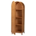 bali & pari Paloma Arched Rattan Accent Cabinet with Shelves - Handwoven Cane Display Unit with Door, Boho Chic Decorative Furniture Piece for Living Room Entryway or Sunroom - Ayou-Light Honey Rattan-Tall Cabinet