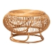 bali & pari Adeola Round Lantern-Shaped Rattan Coffee Table - Handcrafted Coastal Boho Style Centerpiece for Living Room, Den, or Sunroom