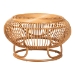 bali & pari Adeola Round Lantern-Shaped Rattan Coffee Table - Handcrafted Coastal Boho Style Centerpiece for Living Room, Den, or Sunroom - Adeola-Light Honey Rattan Coffee Table