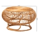 bali & pari Adeola Round Lantern-Shaped Rattan Coffee Table - Handcrafted Coastal Boho Style Centerpiece for Living Room, Den, or Sunroom - Adeola-Light Honey Rattan Coffee Table