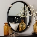 bali & pari Fenicia Round Rattan Wall Mirror with Black Frame - Decorative Framed Mirror for Entryway, Living Room, or Bathroom - F247-FT8-Mirror