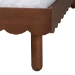 Baxton Studio Orianthe Scalloped Platform Bed with Woven Rattan Headboard - Solid Wood Bed Frame with Curved Edge Design, Modern Minimalist Bedroom Furniture, Queen Size - MG9811/0245-Walnut Rattan-Queen