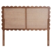Baxton Studio Orianthe Scalloped Headboard - Boho Chic Bed Backrest with Cane Woven Panel, Modern Minimalist Bedroom Decor, Queen Size - MG9811-Walnut Rattan-HB-Queen