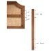 Baxton Studio Hermine Bamboo Woven Headboard - Solid Wood Bed Backrest Panel with Curved Top, Boho Coastal Bed Accent, Queen Size - Hermine-HRN20-Headboard Queen