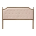 Baxton Studio Lourdes Upholstered Headboard with Solid Wood Frame - Tufted Backrest Panel with Curved Top, Elegant Bedroom Decor, Queen Size - Louvre-Light Beige-Headboard Queen