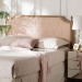 Baxton Studio Lourdes Upholstered Headboard with Solid Wood Frame - Tufted Backrest Panel with Curved Top, Elegant Bedroom Decor, Queen Size - Louvre-Light Beige-Headboard Queen