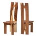 bali & pari Lin Suar Wood Dining Chair Set of 2 - Handcrafted Solid Wood Chair with Natural Grain Pattern, Rustic Modern Accent Seating for Dining Room or Kitchen