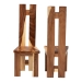 bali & pari Lin Suar Wood Dining Chair Set of 2 - Handcrafted Solid Wood Chair with Natural Grain Pattern, Rustic Modern Accent Seating for Dining Room or Kitchen - Lin-Natural/Wooden-DC
