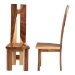 bali & pari Lin Suar Wood Dining Chair Set of 2 - Handcrafted Solid Wood Chair with Natural Grain Pattern, Rustic Modern Accent Seating for Dining Room or Kitchen - Lin-Natural/Wooden-DC