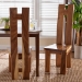 bali & pari Lin Suar Wood Dining Chair Set of 2 - Handcrafted Solid Wood Chair with Natural Grain Pattern, Rustic Modern Accent Seating for Dining Room or Kitchen - Lin-Natural/Wooden-DC