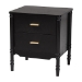 Baxton Studio Marisela 4-Piece Black Bedroom Set - Canopy Bed with Synthetic Rattan Headboard, Matching Dresser and Two Nightstands, Modern Transitional Wood Bedroom Furniture Collection, King - Jabari-Black-King 4PC Bedroom Set